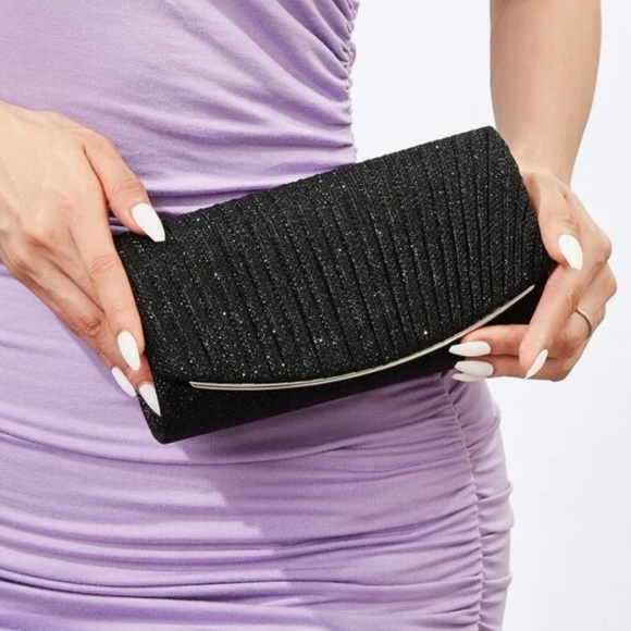 Luxe glitter party evening wedding prom clutch box bag - Picture 13 of 16